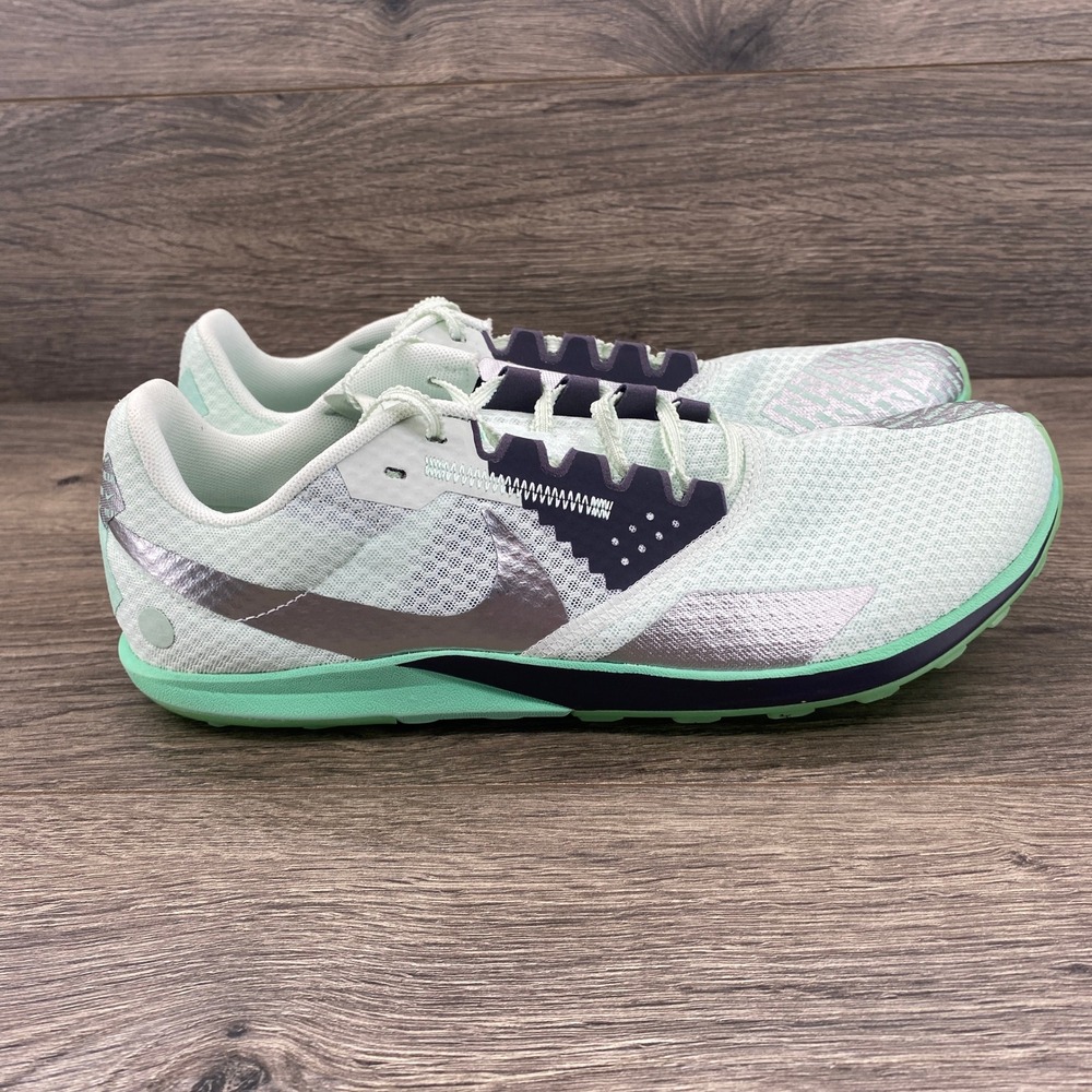 Nike Zoom Victory 5 XC Running Shoes Womens 11 Mint Green Silver Spikes 23587